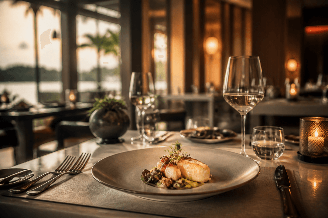 An elegant plated dish at one of the best Disney resort restaurants in Orlando